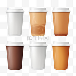 塑料杯套图片_一套纸咖啡杯