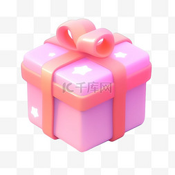 卡通立体礼物盒图片_礼物盒3D可爱图标元素