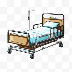 人躺在病床上图片_医院病床图标