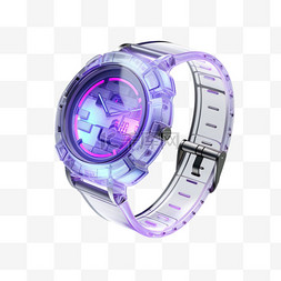 典雅时尚图片_典雅时尚蓝色紫色手表元素