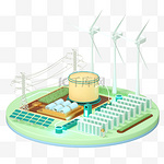 3DC4D立体梦幻新能源清洁能源农田