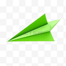 绿色纸飞机