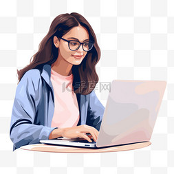 在笔记本电脑上打字的女人