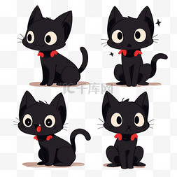 卡通可爱小猫表情图片_表情包表情卡通元素可爱小猫
