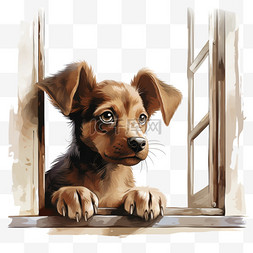 透过窗户图片_透过窗户看的狗