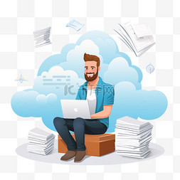 云端处理器图片_使用笔记本电脑将文件上传到云端
