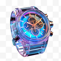 质感手表图片_3D玻璃质感手表元素