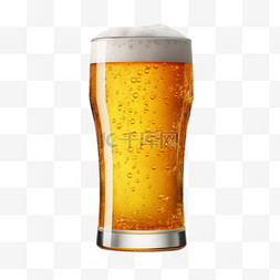 啤酒酿制图片_3d质感啤酒扎啤写实气泡装饰图案