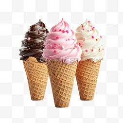 夏日水果冰淇淋圣代冷饮甜品甜筒