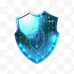 网络安全密码和盾牌