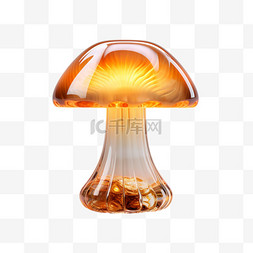 琉璃图片_蘑菇3D玻璃质感免抠素材