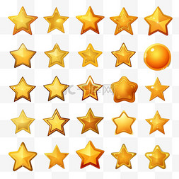 奖牌游戏图片_一套用于游戏排名的金星形状