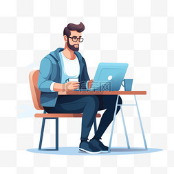 使用证明图片_使用膝上型计算机的坐着的男性程