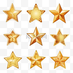 排名图标图片_一套用于游戏排名的金星形状