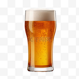 啤酒简约图片_黄色啤酒扎啤写实气泡装饰图案素