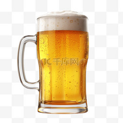 乌比尔啤酒图片_啤酒扎啤写实真实质感装饰图案素