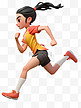 亚运会3D人物竞技比赛项目女生短跑