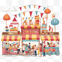 跳蚤市场海报图片_夏季集市美食，夏季跳蚤市场。