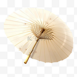 油纸伞白色简约素材装饰图像
