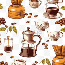 饮品背景素材图片_逼真的咖啡背景和图纸
