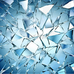 方格格子图片_方格背景上逼真的透明碎玻璃碎片