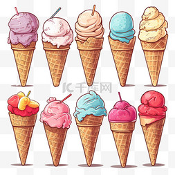 套餐系列图片_手绘冰淇淋系列