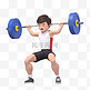 亚运会3D人物竞技比赛男子运动员举重