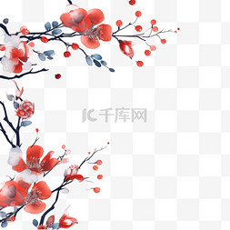 中式壁纸图片_水彩中式背景
