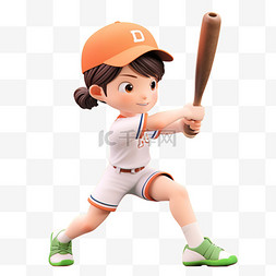 女棒球服图片_亚运会3D人物竞技比赛打棒球的黄