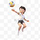 亚运会3D人物竞技比赛女孩拍出排球