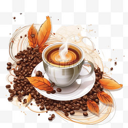 咖啡热咖啡图片_逼真的咖啡背景和图纸