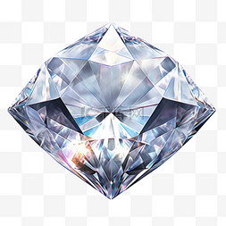 亮晶晶的宝石图片_方形钻石宝石写实元素装饰图案