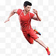 亚运会3D人物竞技比赛红衣运动员