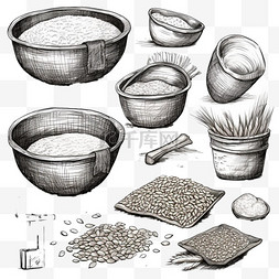 农家代餐粉图片_袋装和碗装米粒草图集