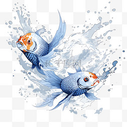 鱼溅起水花图片_鱼跳出水面，溅起的水花被隔离在