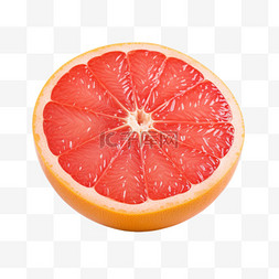 水果西柚图片_西柚红色切开一半水果摄影元素