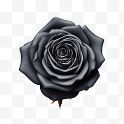 黑色玫瑰立体真实写实元素装饰图