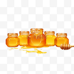 产品蜂蜜图片_3D微型蜂蜜广告模板