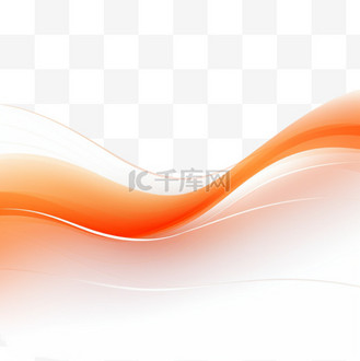 抽象橙色波浪横幅模板设计