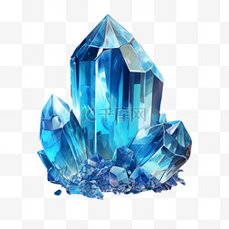 宝石蓝图片图片_宝石蓝水晶块状元素写实装饰图案