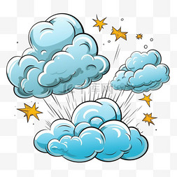哈萨克图标图片_卡通椭圆讨论演讲气泡和砰砰的云