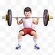 亚运会3D人物竞技比赛运动员男子举重
