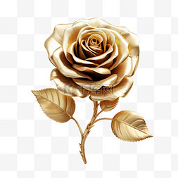 金色亮图片_金色亮金色玫瑰写实元素装饰图案