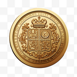 欧式皇冠图案图片_欧式金币皇冠皇室写实元素装饰图