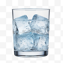 杯子冰块图片_冰块冰水杯子写实元素装饰图案