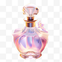 奢华香水瓶图片_粉色香水瓶设计感浪漫写实元素装