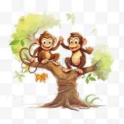 上传成功弹窗图片_猴子把朋友上传到树上