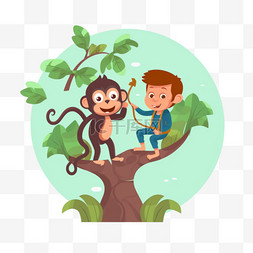 传到授业图片_猴子把朋友上传到树上