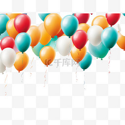 气球庆祝节日天空中漂浮元素装饰