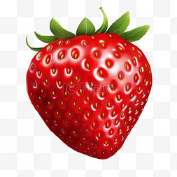 水果质感图片_草莓水果立体真实质感写实元素装